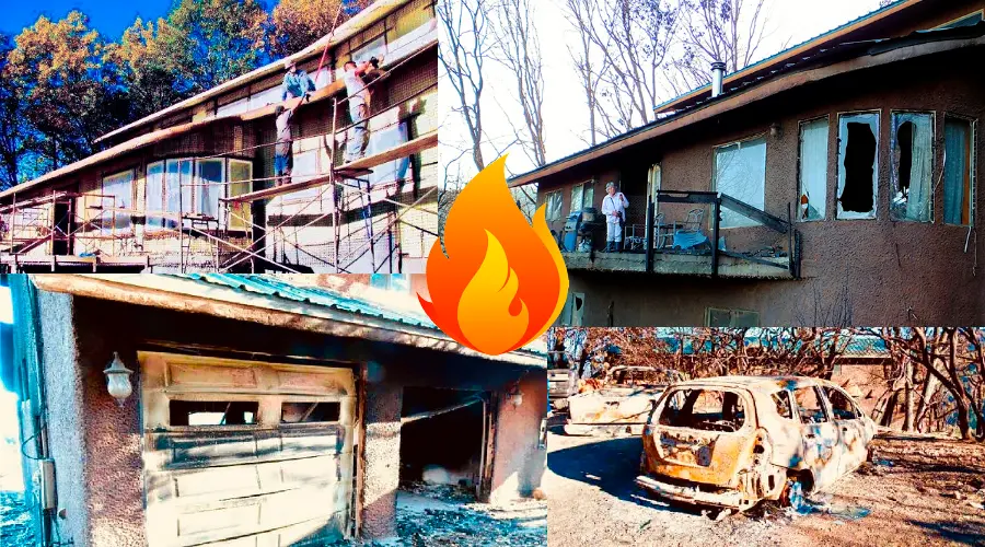 На фото видно насколько был сильным огонь