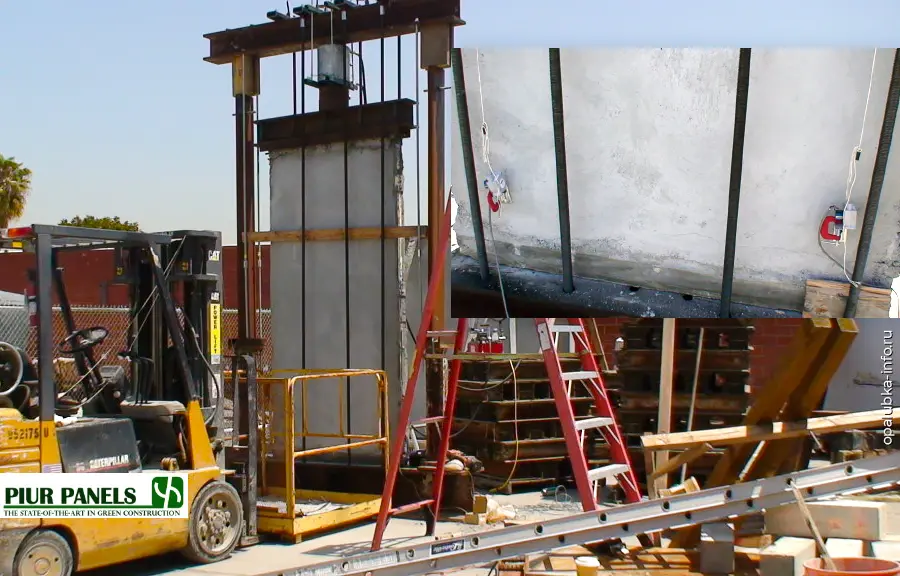 Испытание на сжатие панели SCIP Piur Panels (США) компанией Twining Laboratory